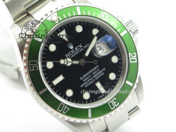 MiroTime 0419 Submariner BP Maker 16610 Green Dial On SS Bracelet A Bright 3870